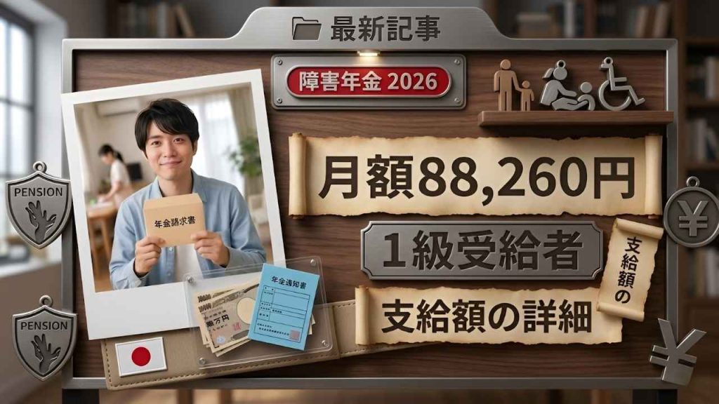 2026年最新 日本障害年金情報｜1級受給者月額88,260円と制度改定の詳細解説