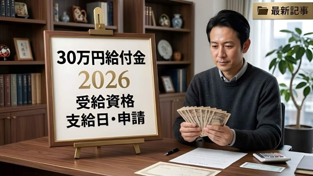 2026年最新 日本30万円給付金｜受給資格・支給日・申請方法を徹底解説