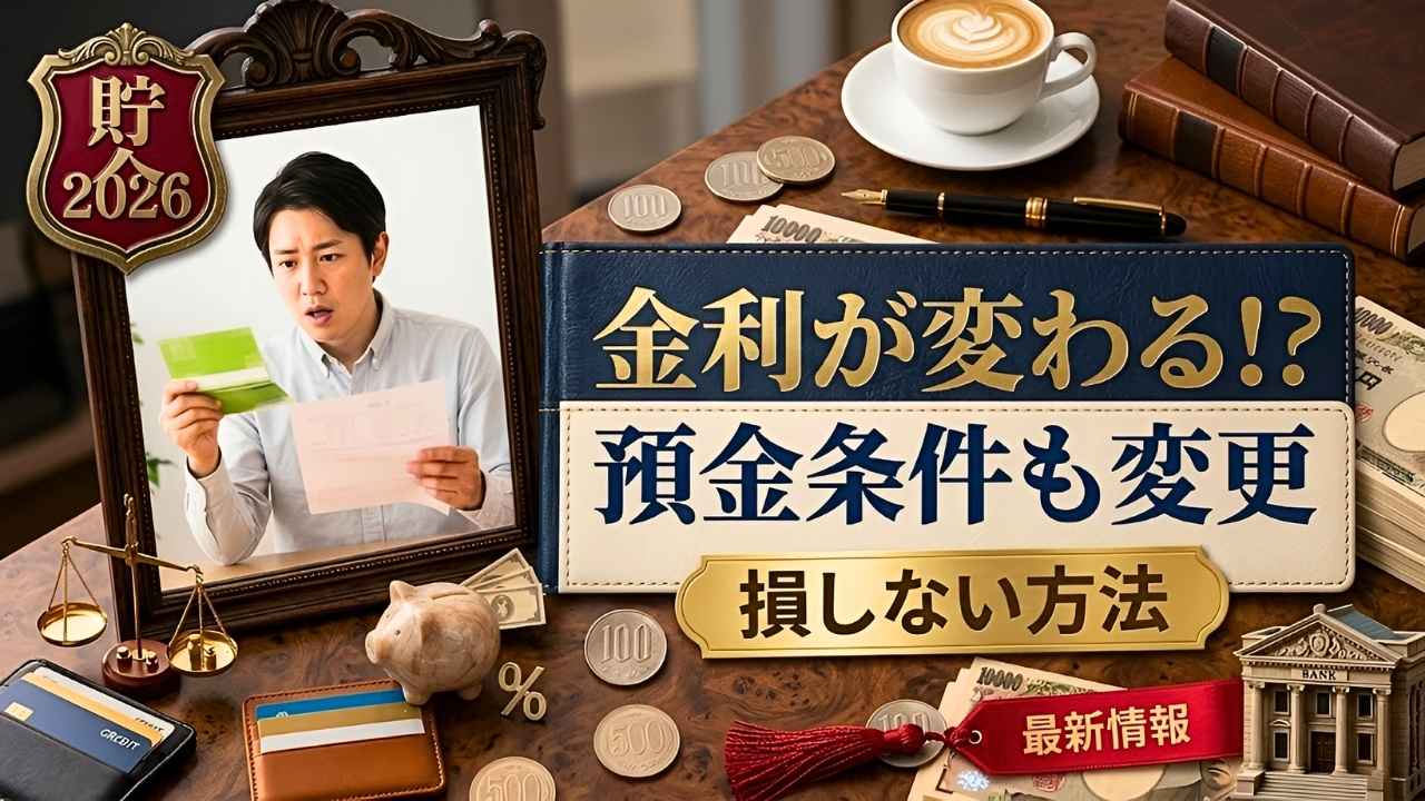 金利変動2026最新情報｜預金条件の変更と損しない方法徹底解説